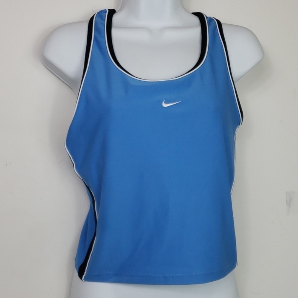 Nike dri-fit women's tank sz S blue built in bra